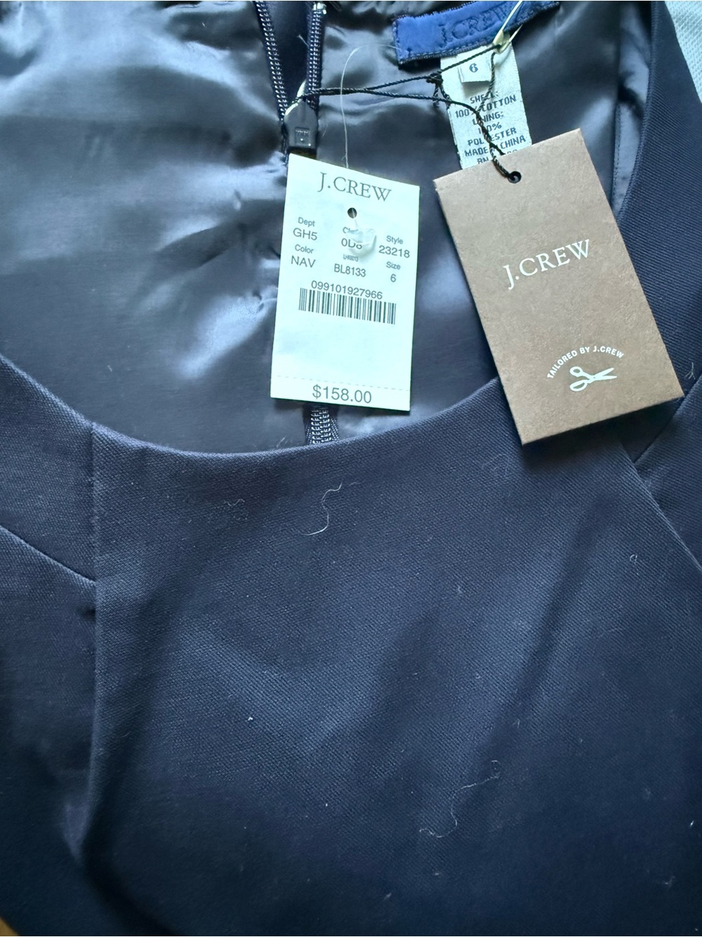 J. Crew Navy Dress Shirt with Tags